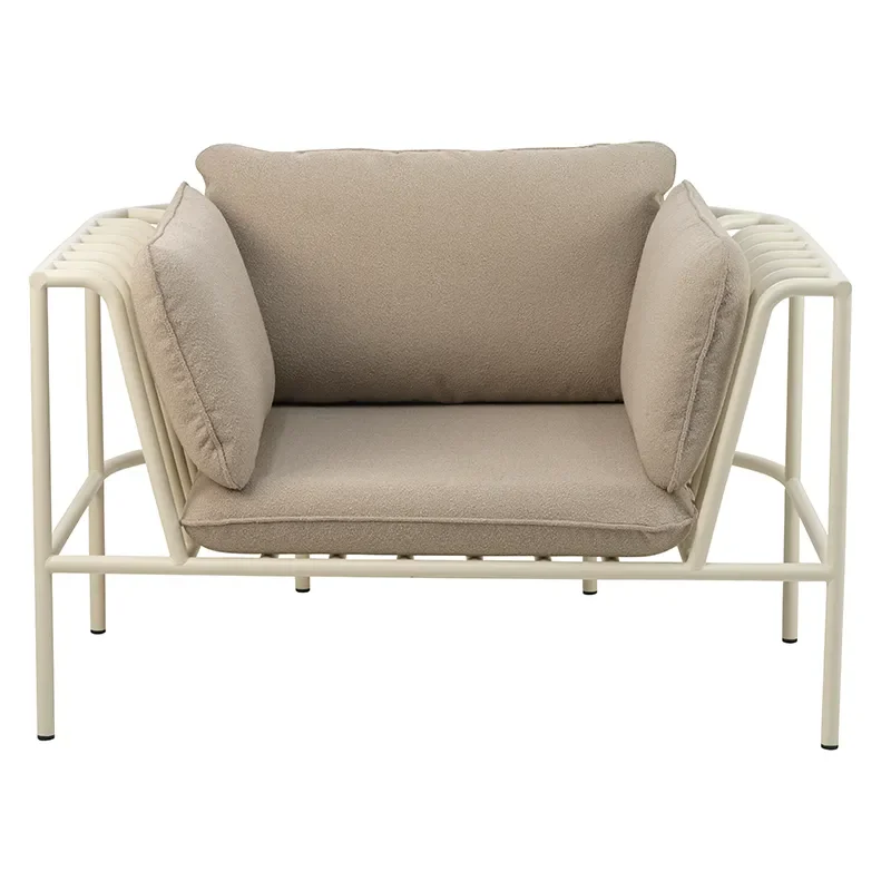 Collier armchair  Pearl white / Teddy beige