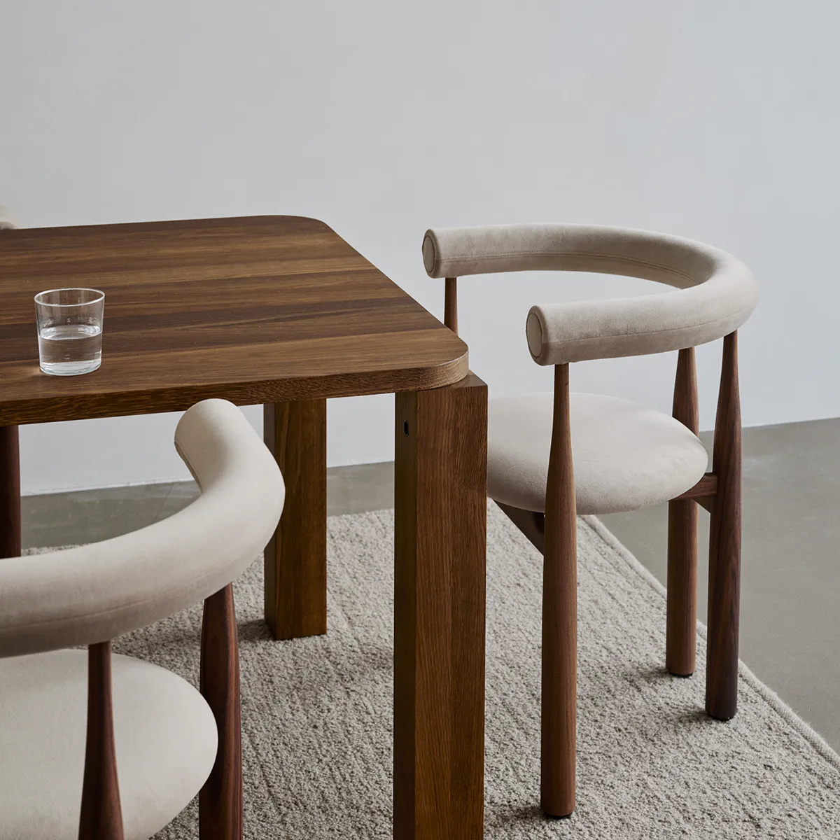 Upholstered Dining Chair Bukowski Black Wooly