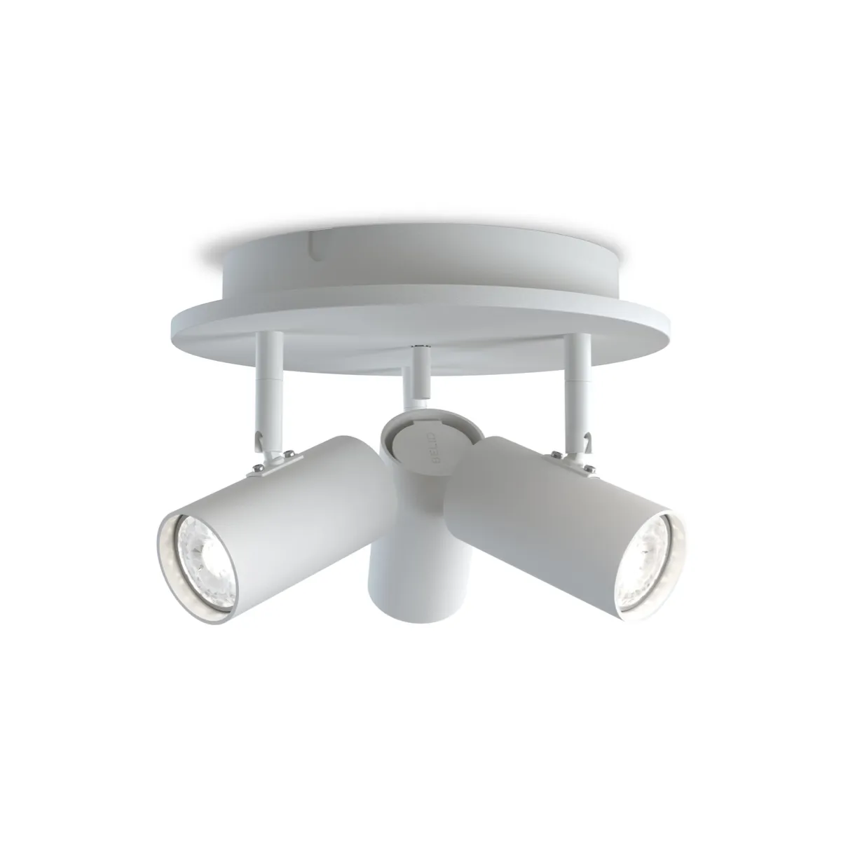 Tyson spotlight 3 Ø25xH18.1 cm metal textured white