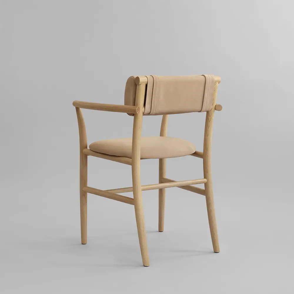 Nama Dining Chair, Armrest - Nubuck
