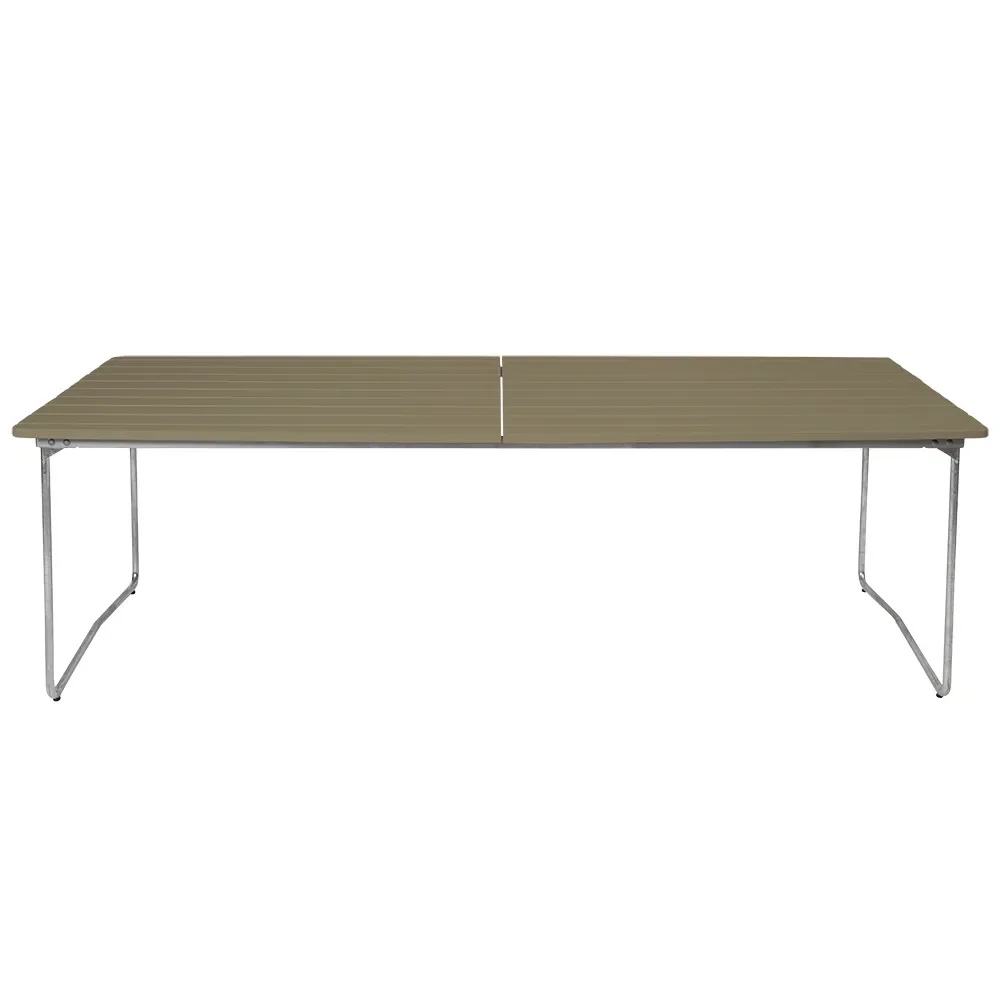 Dining table B31 230 Green lacquered oak / hot galvanized frame