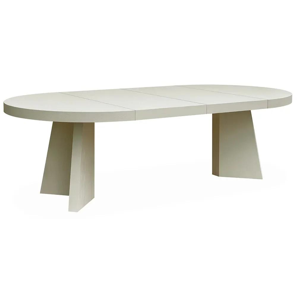 TRENT divisible dining table 130-150x130 cm-Ivory mist