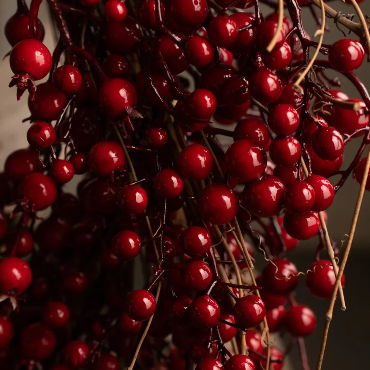 Artificial Berry Wreath Red Ø 75 cm