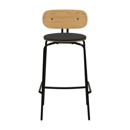 Curious Bar Stool Oak/Black Shadow