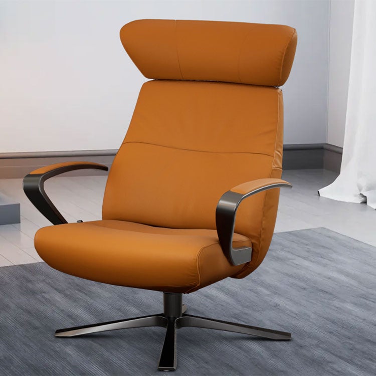 Style armchair 58 leather Quattro black base