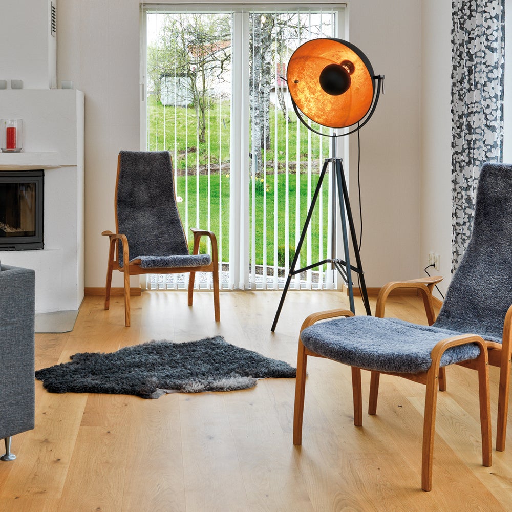 Captain floor lamp black/gold