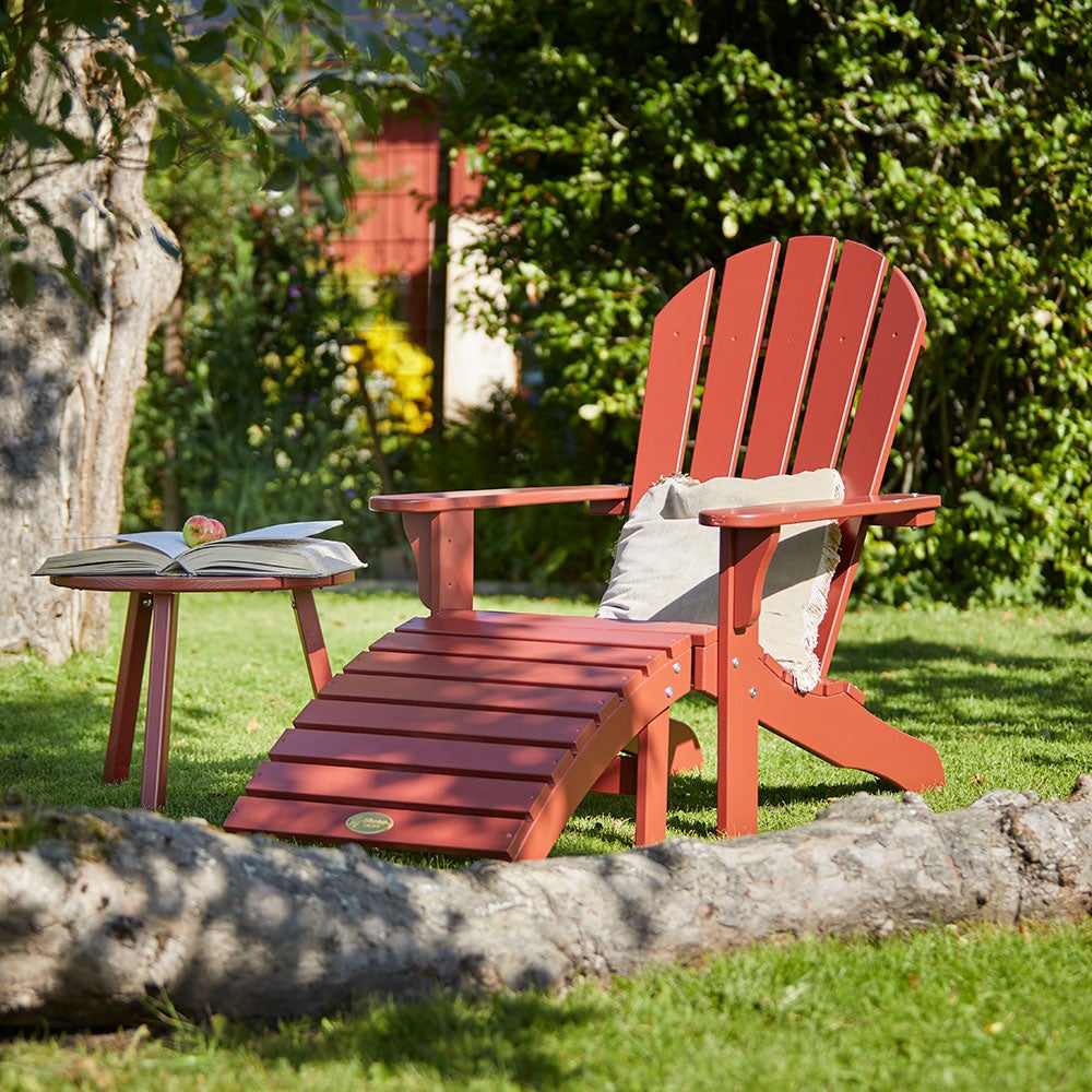 Tennessee deck chair incl. footstool oxid red pine 