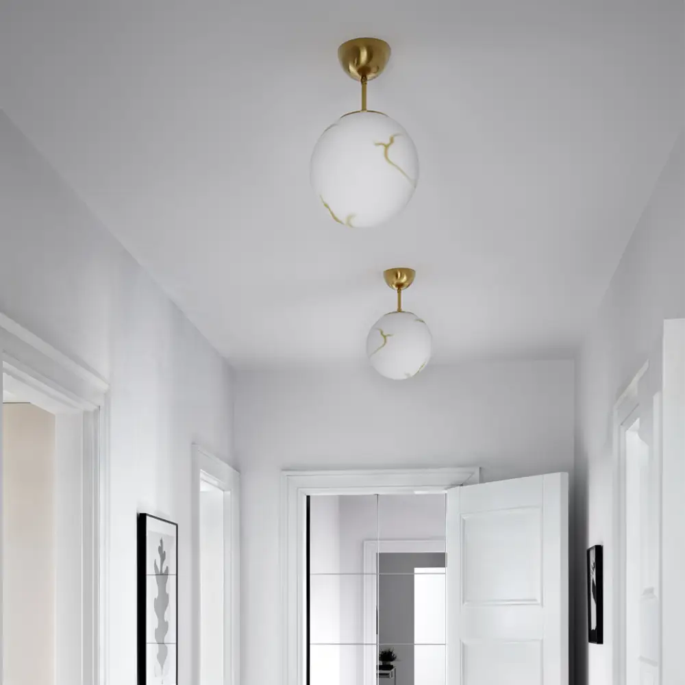 Bellagio ceiling lamp Ø25cm brass/white