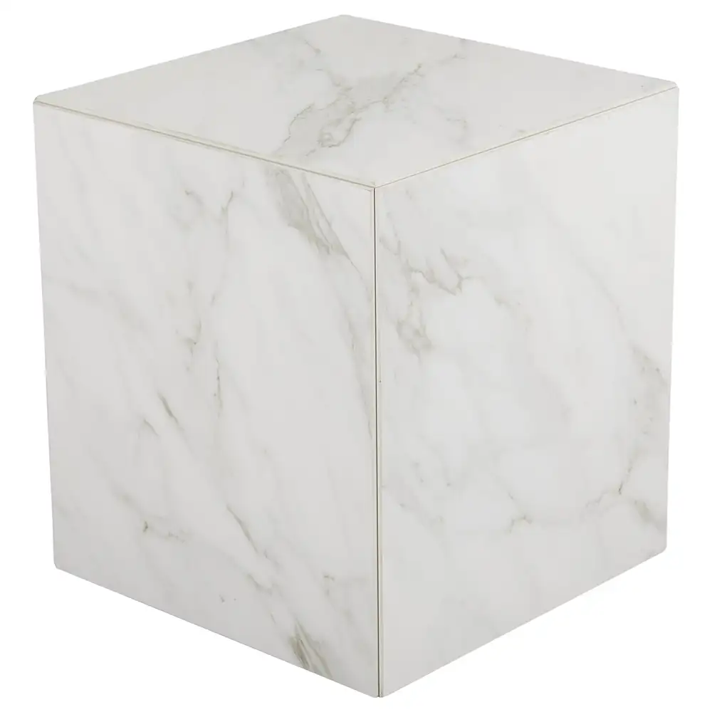 Zten coffee table 40x40 cm white marble look