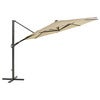 Cliento parasol 350 cm Light Grey / Khaki