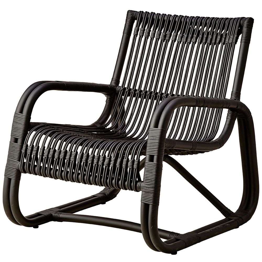 Curve lounge armchair Black