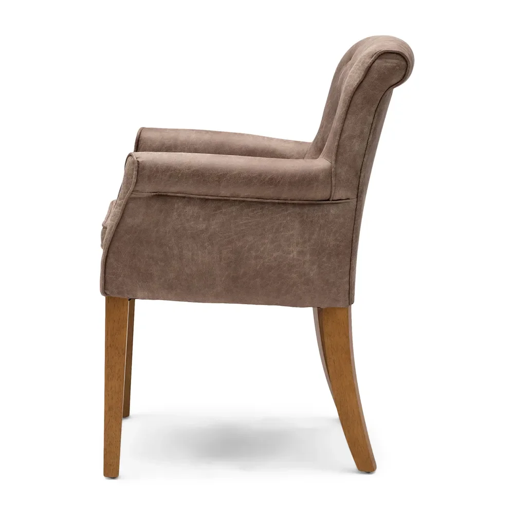  La Scala dining chair with armrests - camel