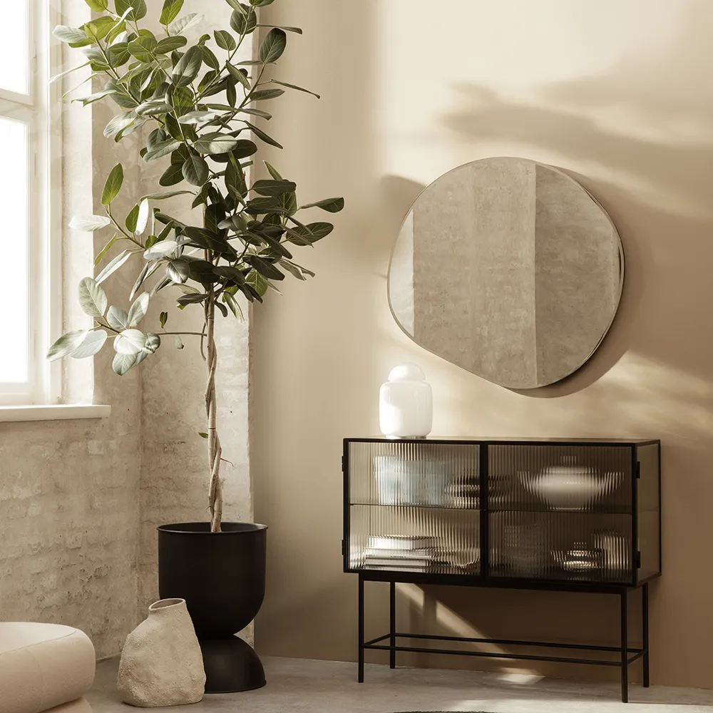 Pond Mirror 87x94 cm Brass