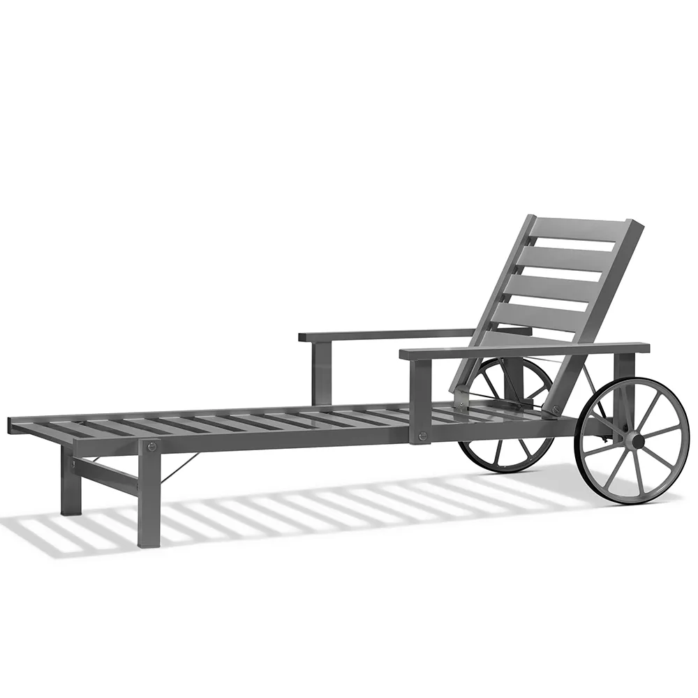 Sunbed Grey Aluminium