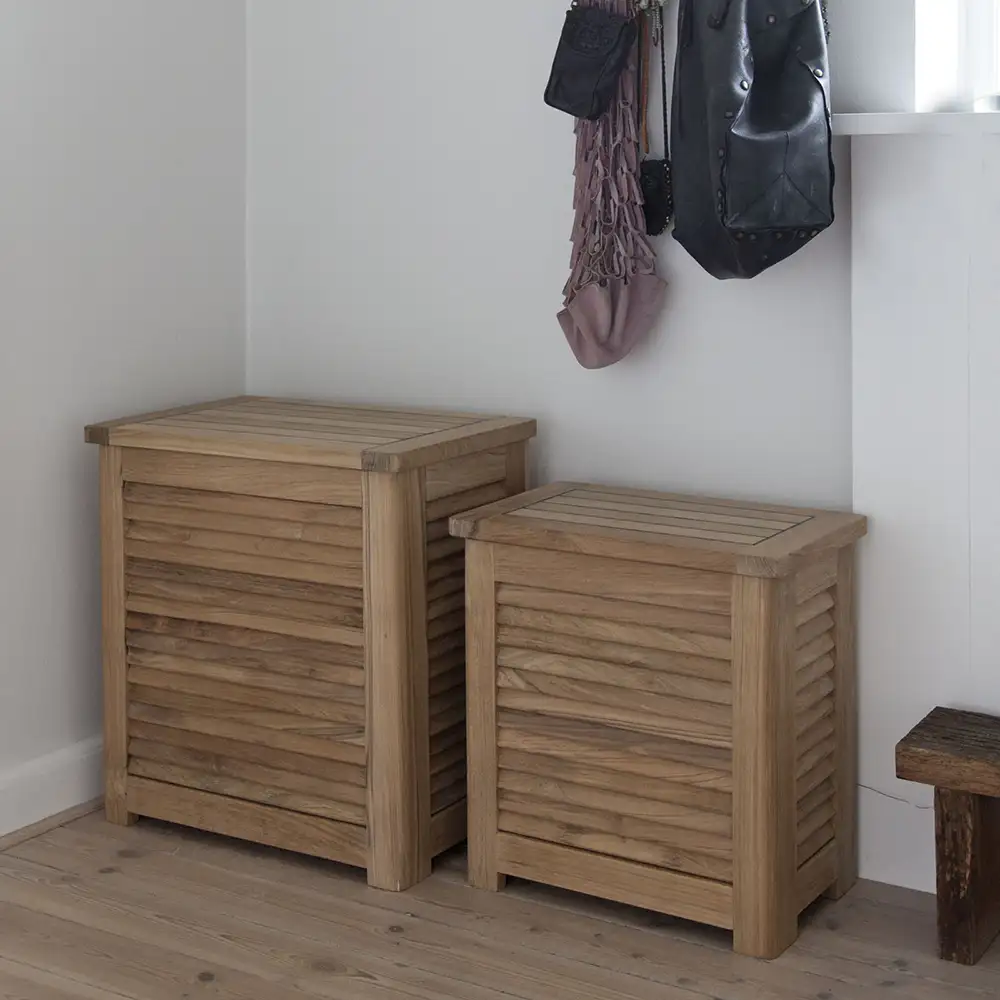 Classic Laundry basket 55 cm Teak