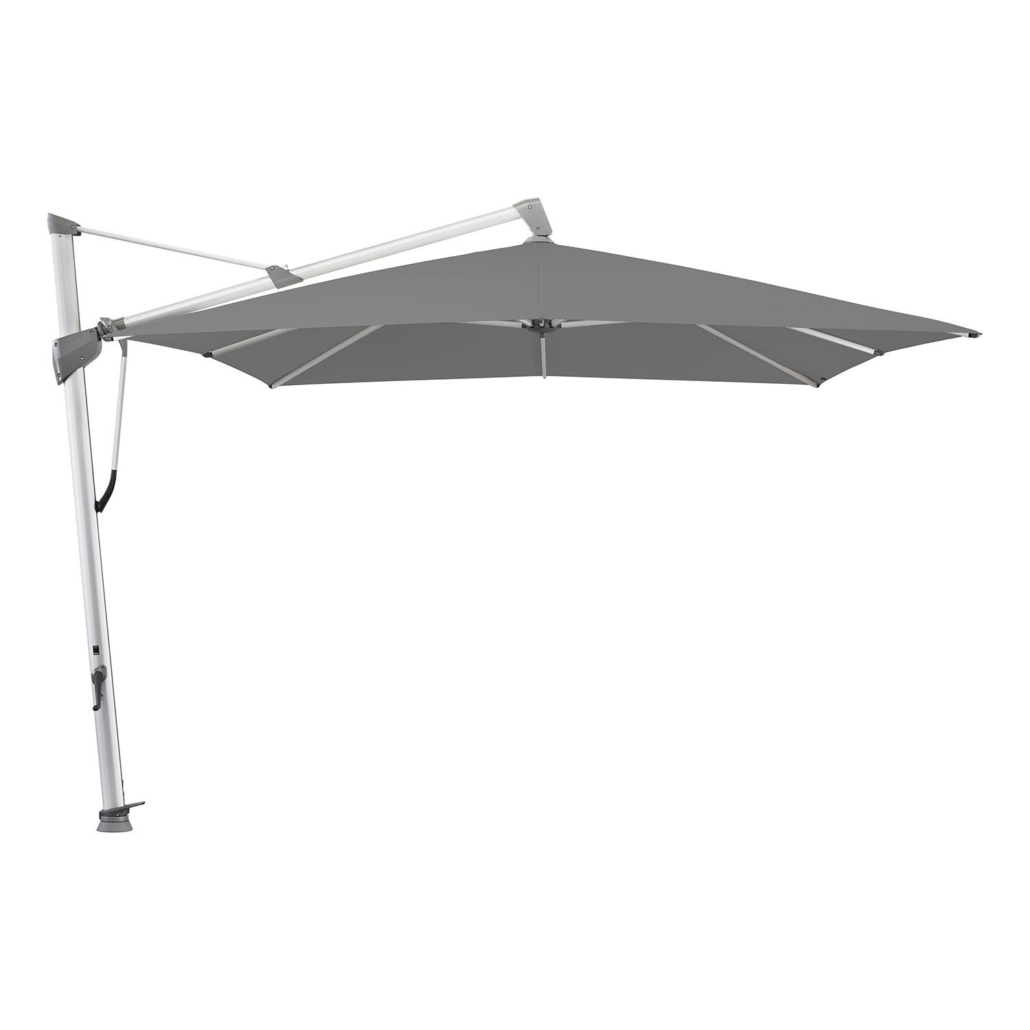 Sombrano S+ side-mast parasol 300x300 cm cat.4 anodizerad alu / 420 smoke 
