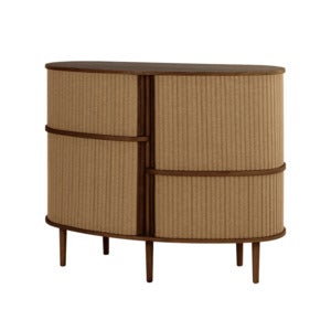 Audacious Highboard Cabinet Dark Oak/Sugar Brown