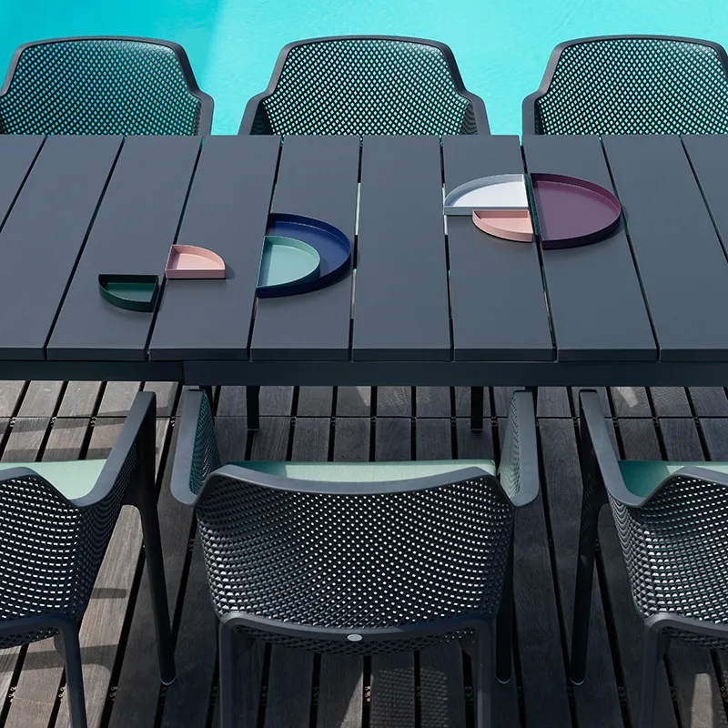 Net armchair Anthracite