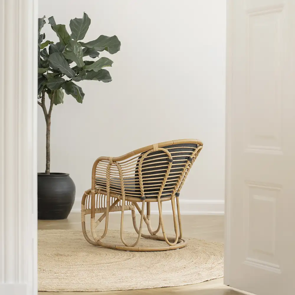 Swing armchair rattan