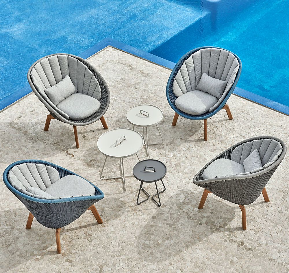 Peacock Lounge Armchair Grey