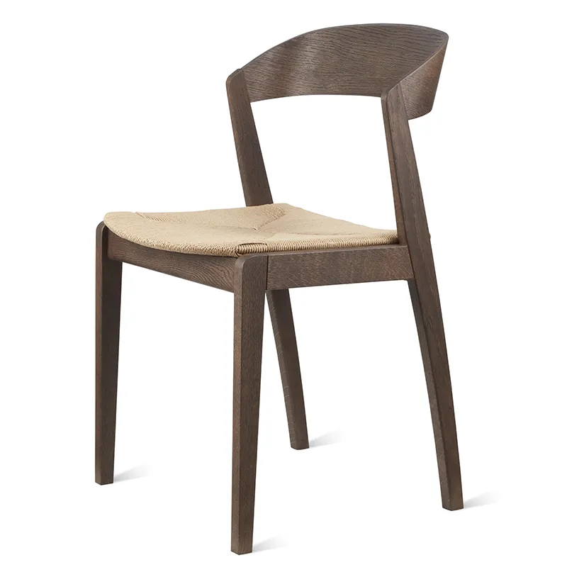 SM827 Dining chair Oak mocha brown lacquer oiled look