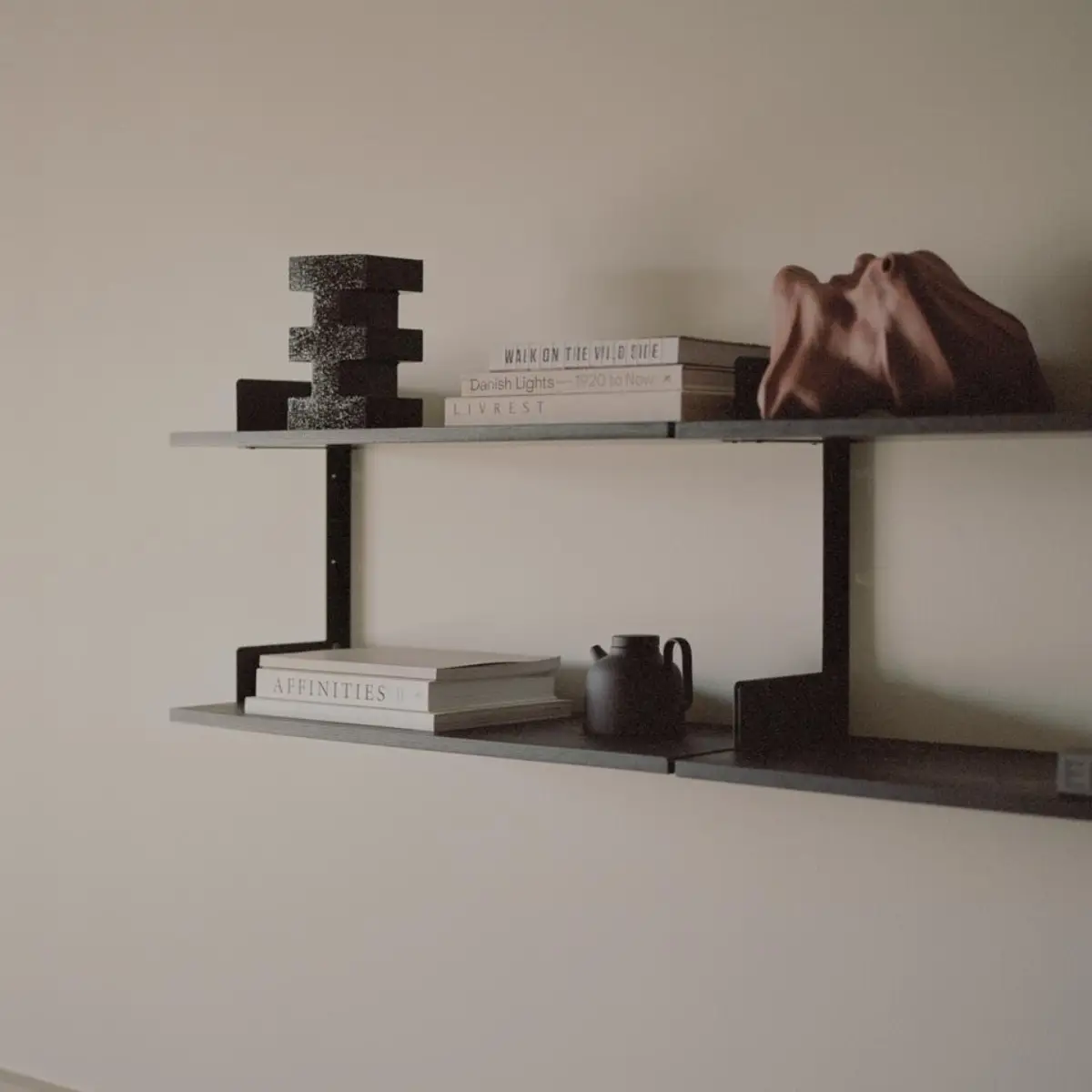 New Works Chamber Shelf Black Ash/Black