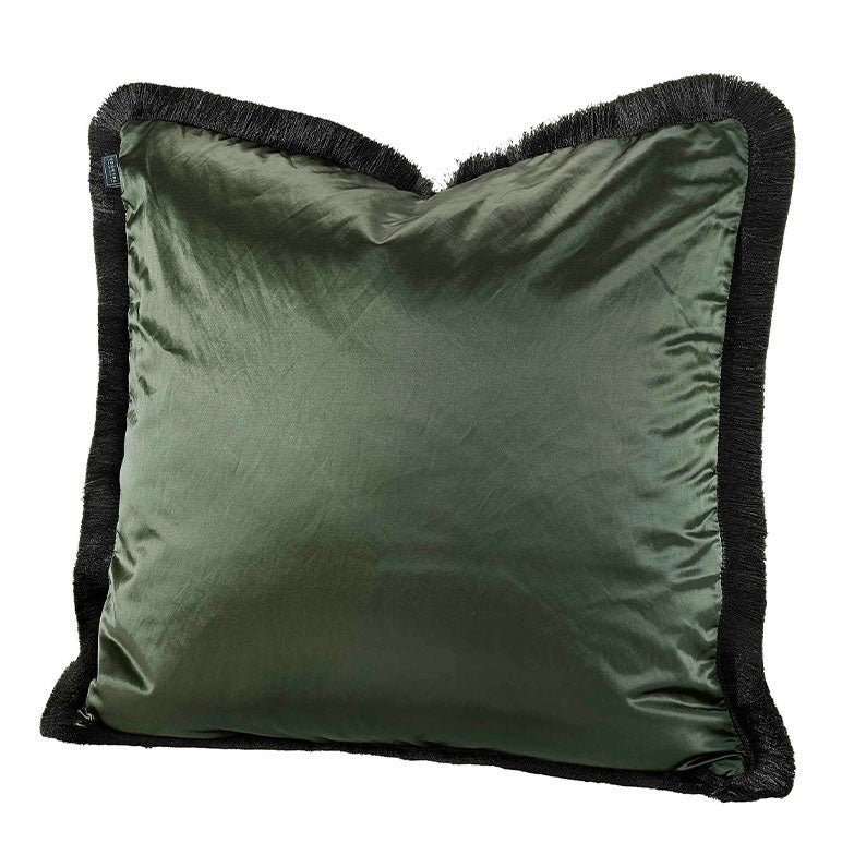 Dorsia Green Cushion cover Fringe 50X50
