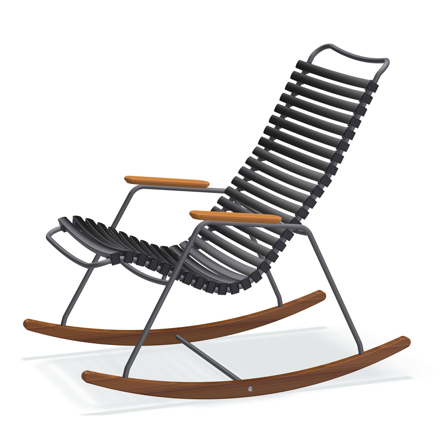 Click rocking chair child black/grey bamboo