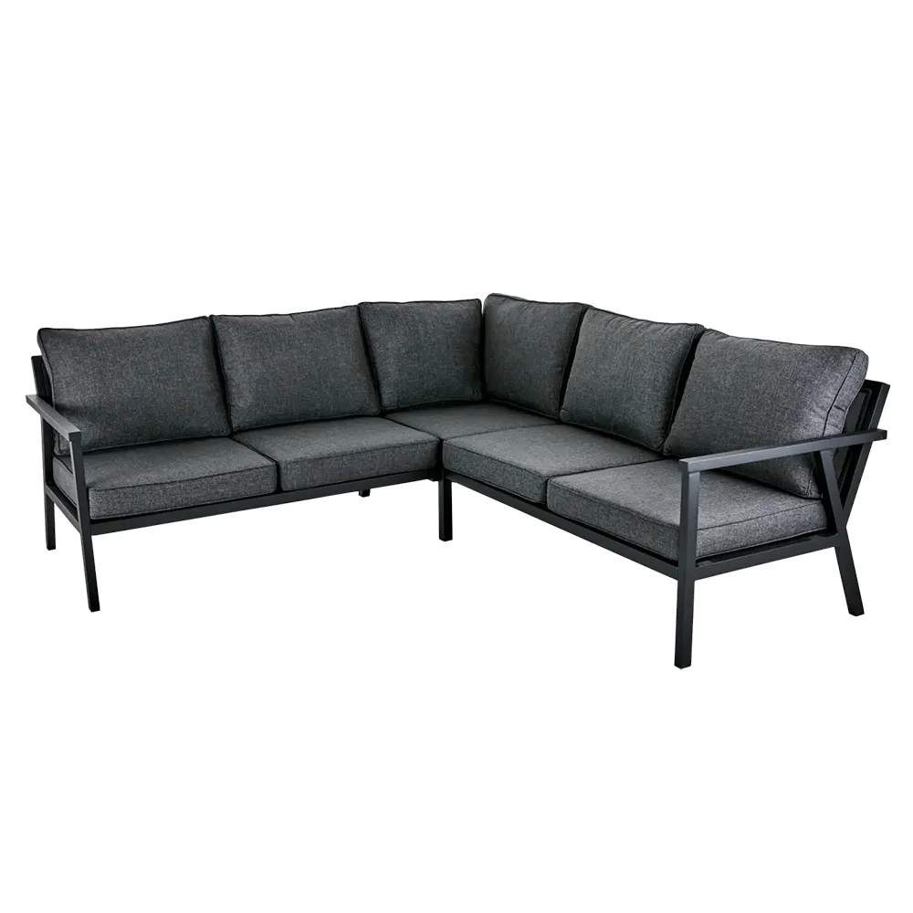 Rana corner sofa low black