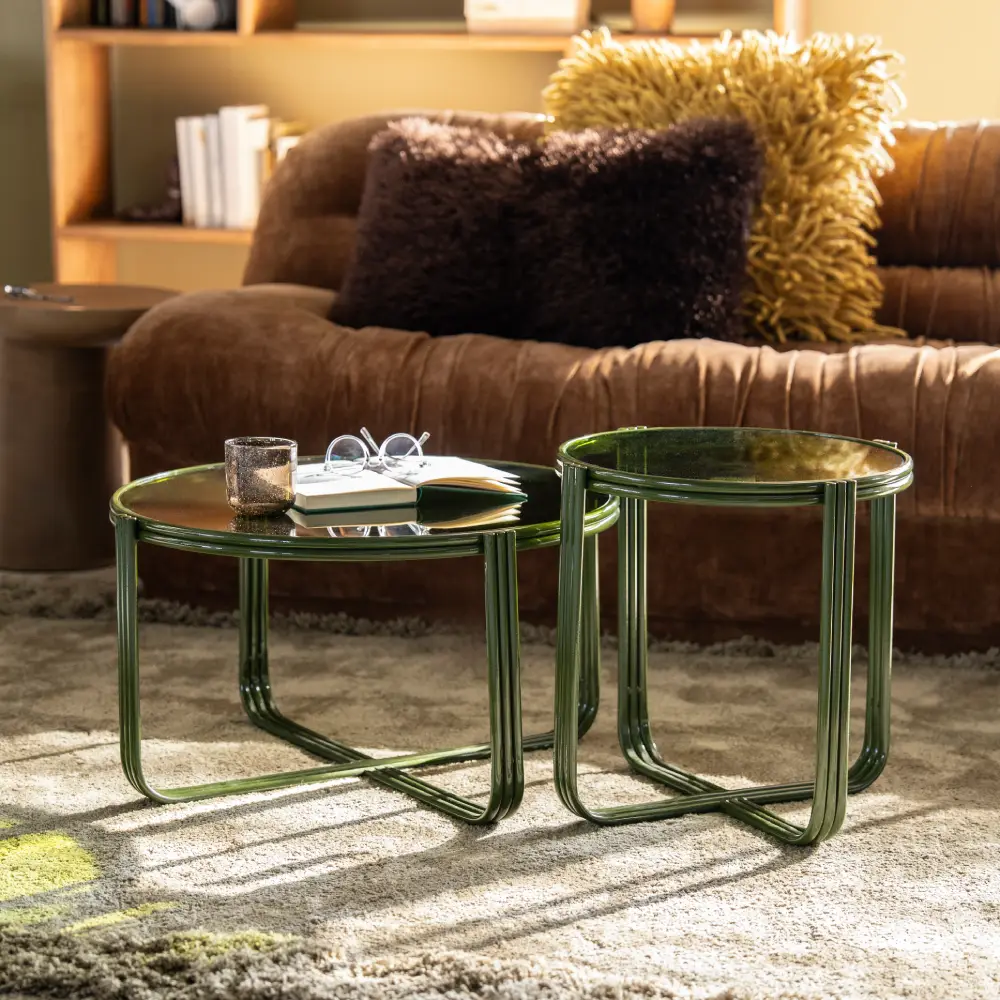Coffee table Groovy - green 63x63x35 cm