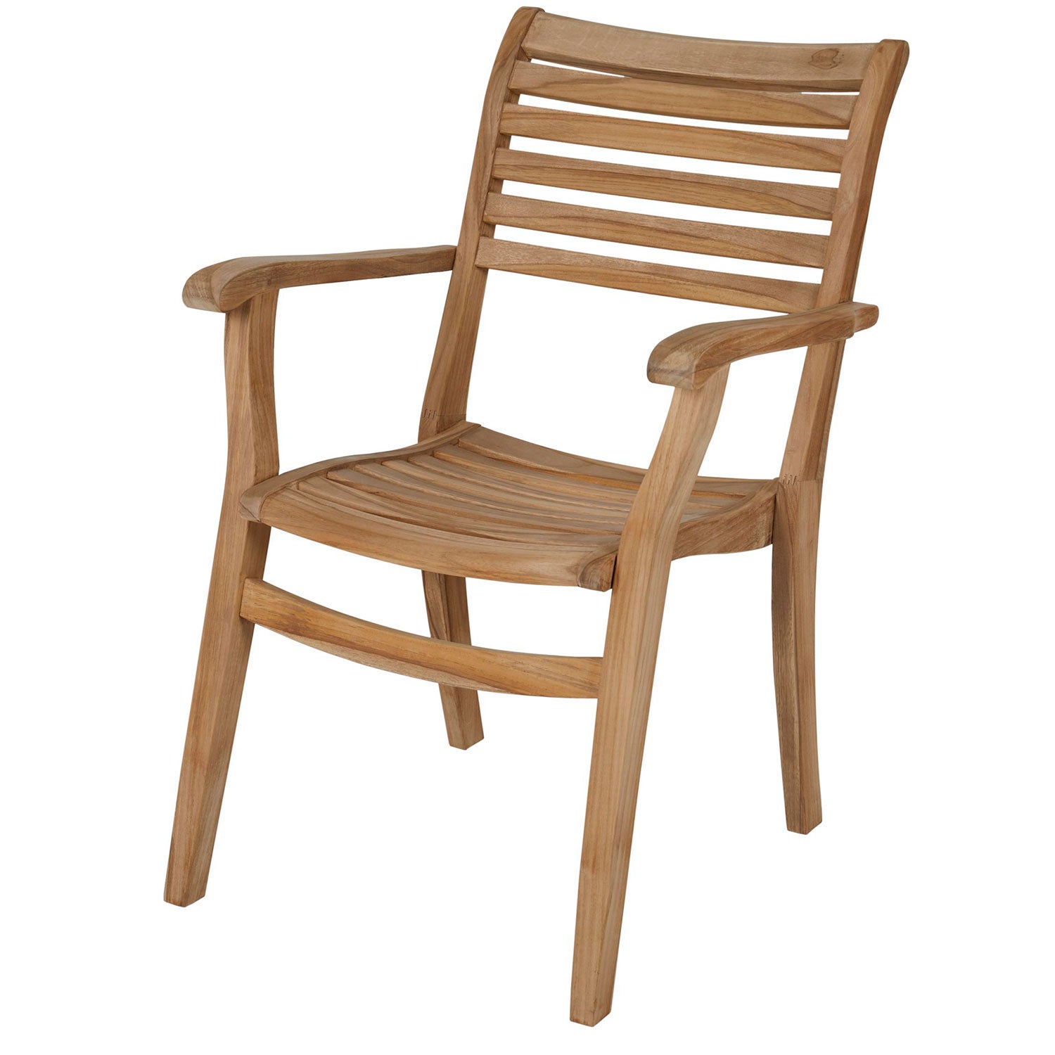 Karlo stacking chair natural teak