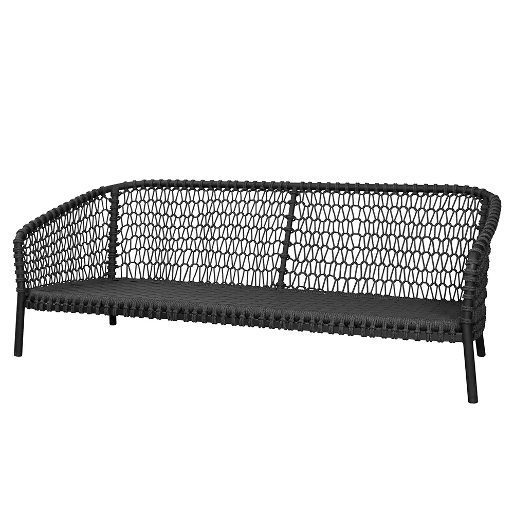 Ocean 3-seater sofa Dark grey Soft Rope