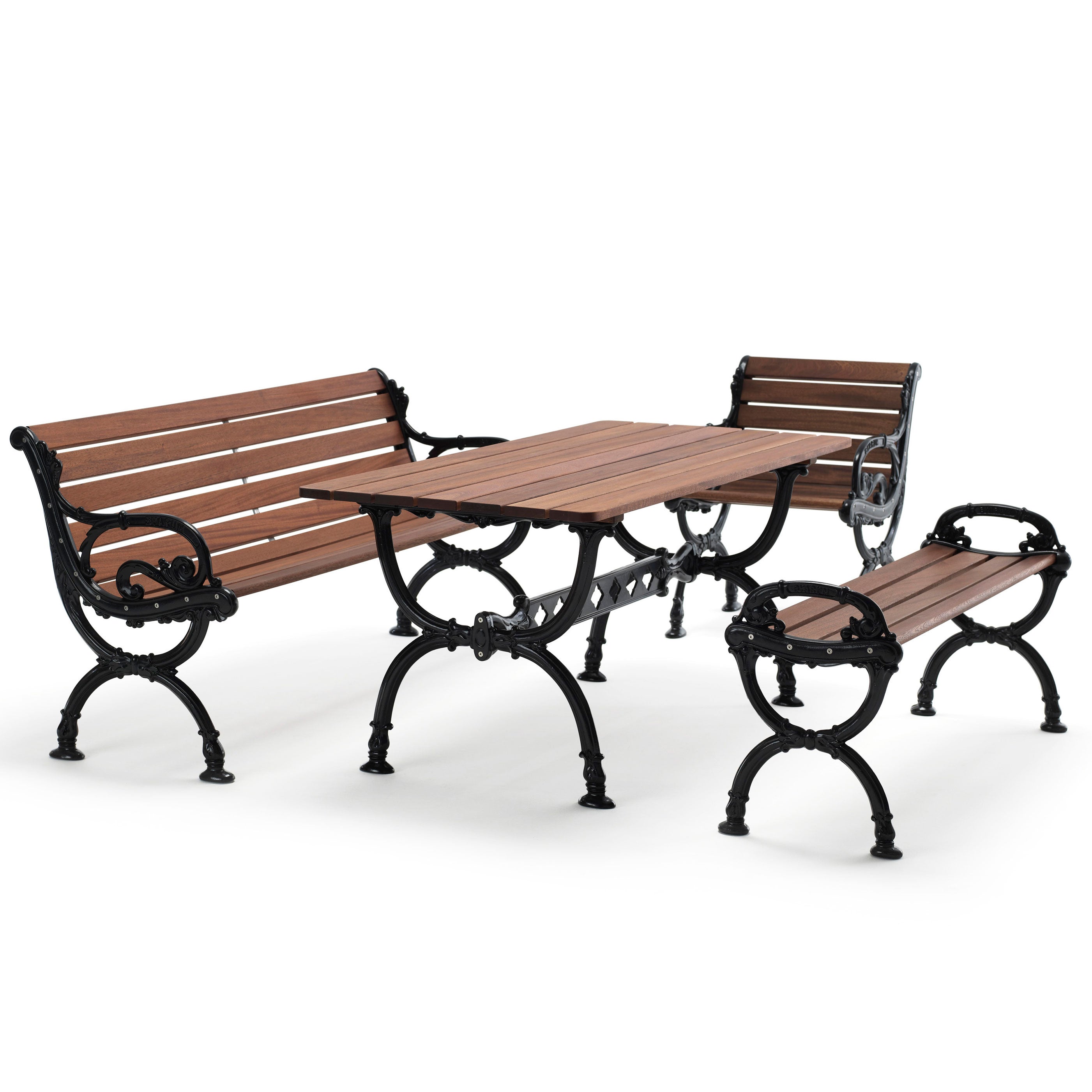 Bench Byarum / g:black / w:impreg. for Byarums Bruk