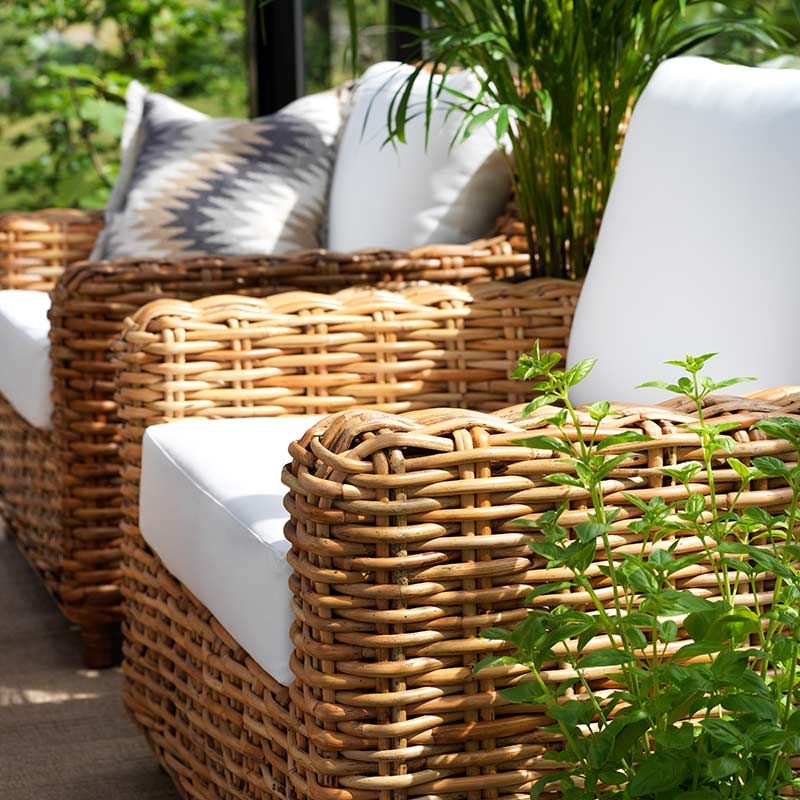Rossvik rattan armchair natural/white