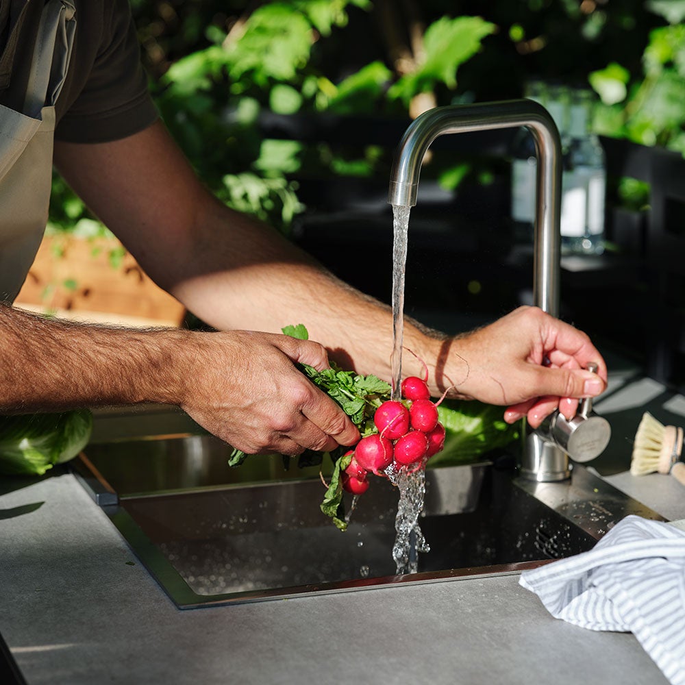 Fornax kitchen unit sink/tap black/grey