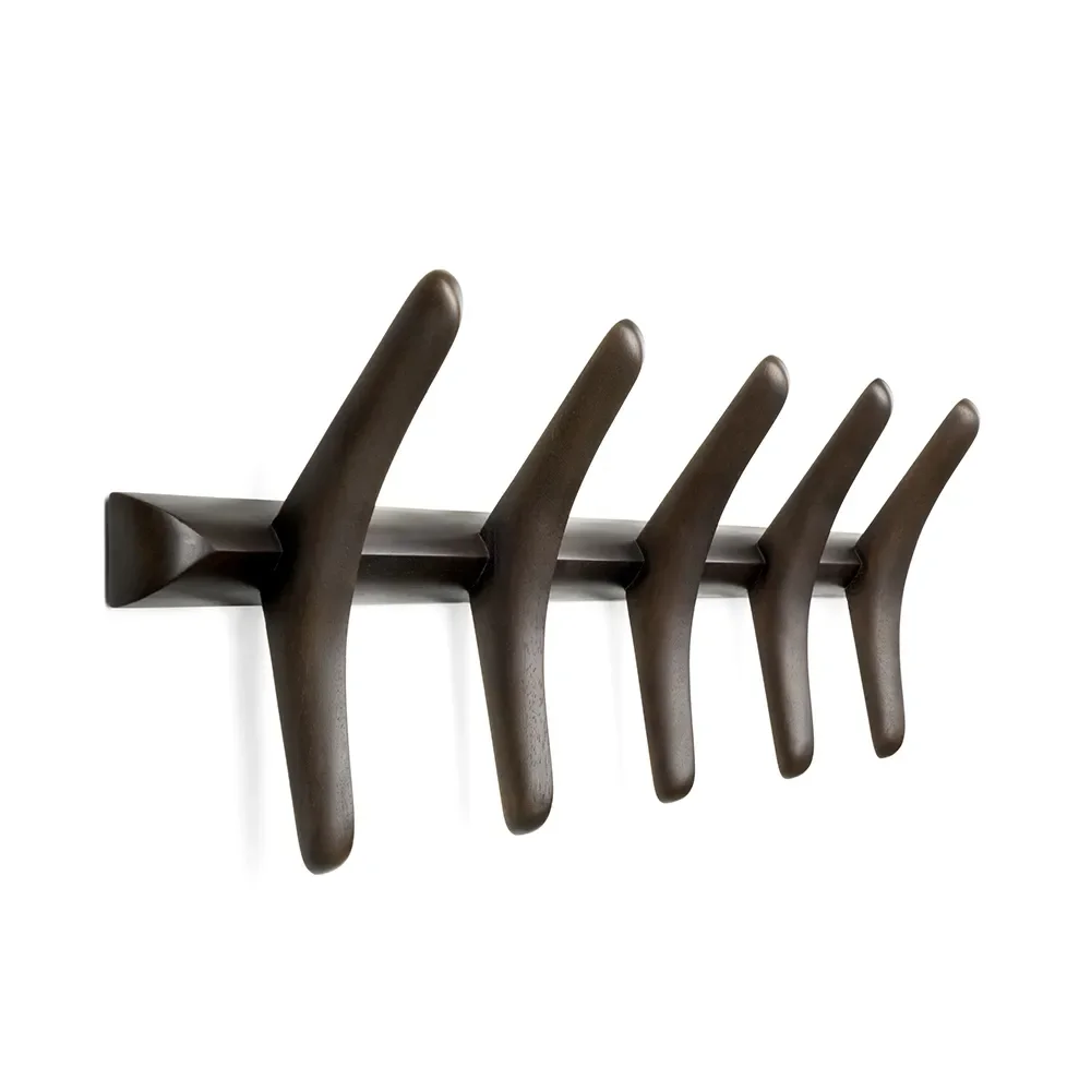  PI coat hanger light brown varnished mahogany