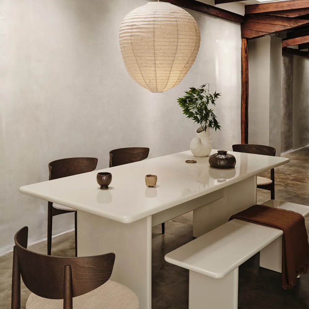 Rink Dining table 200x90 cm - Eggshell