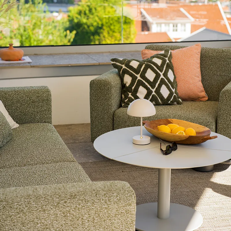 Bolster armchair Antracit / Teddy Verde