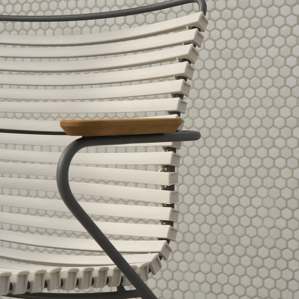 CLICK Armchair white/Grey/Bamboo