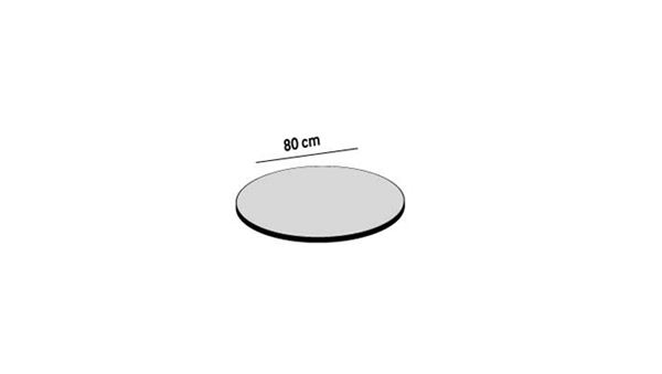 Table top Dia.110Cm White Aluminium