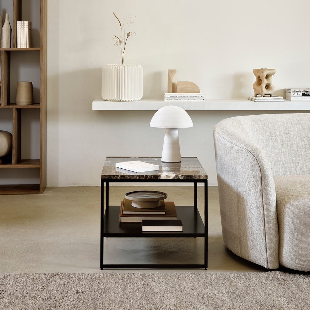 Stone Side table Dark Emperador 