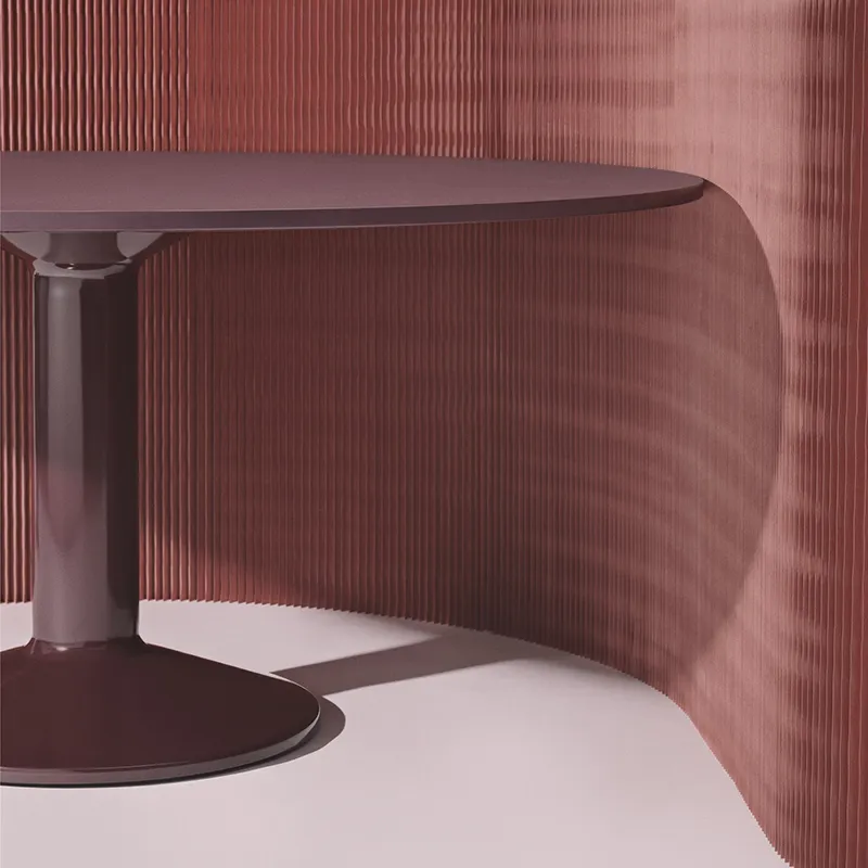 Midst dining table 120 cm - Dark Red Linoleum Dark Red