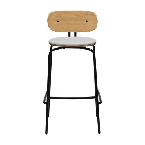 Curious Bar Stool Oak/Black Sterling