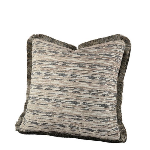 Serena Cushion cover with fringe edge - 50x50 cm-Oyster
