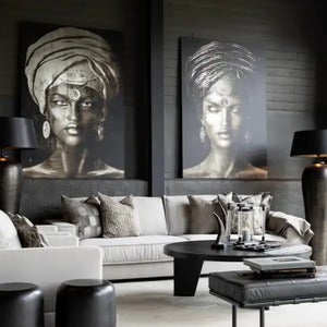 Wall decor Glamour girl sepia 2 80x120 cm