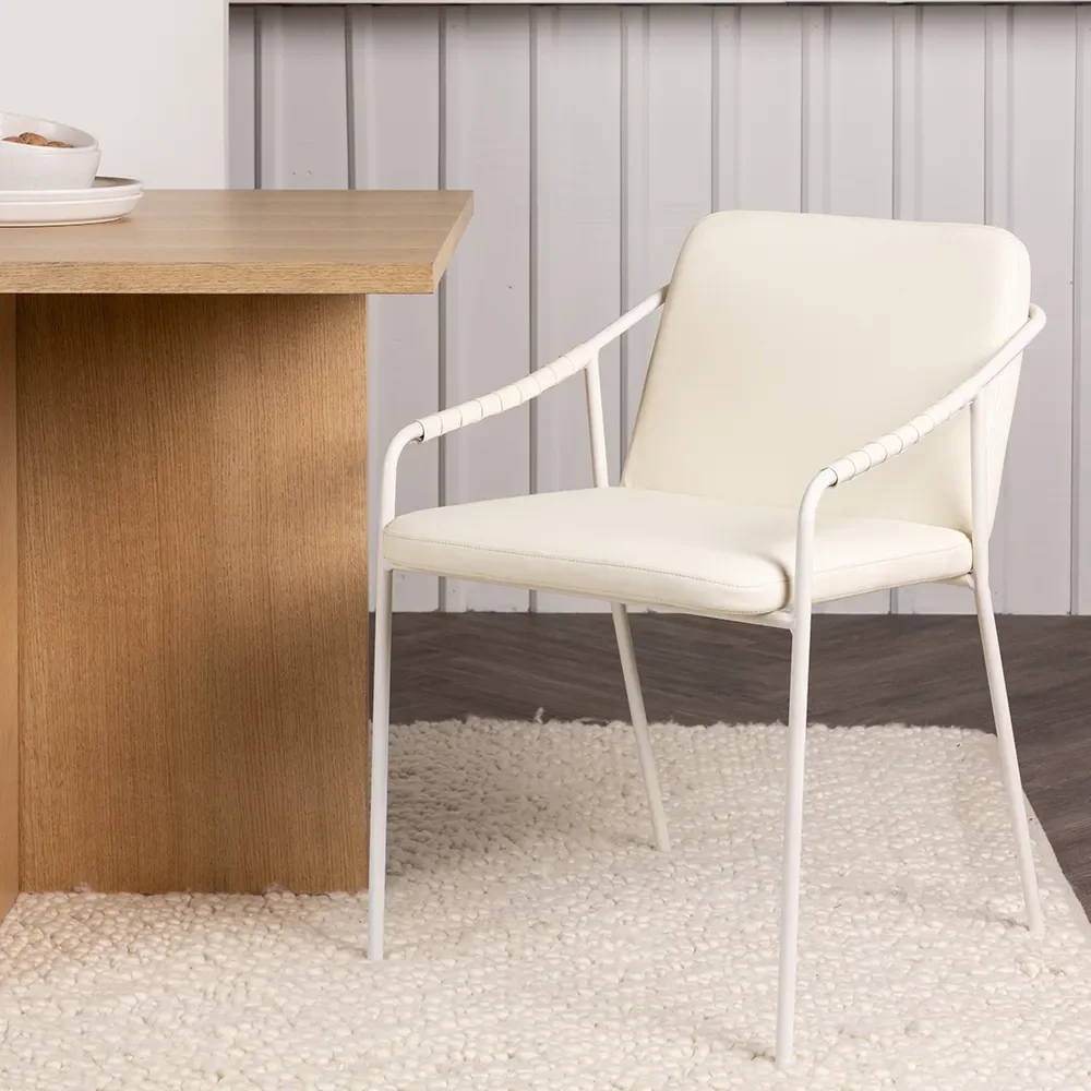 Tvist Dining Chair Beige PU 2-pack