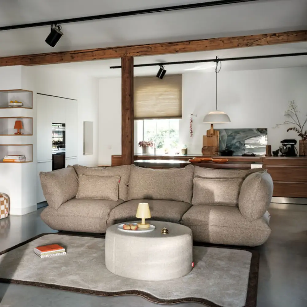 sumo seat boucle recycled brown