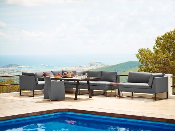 Flex 2-Seater Right Grey