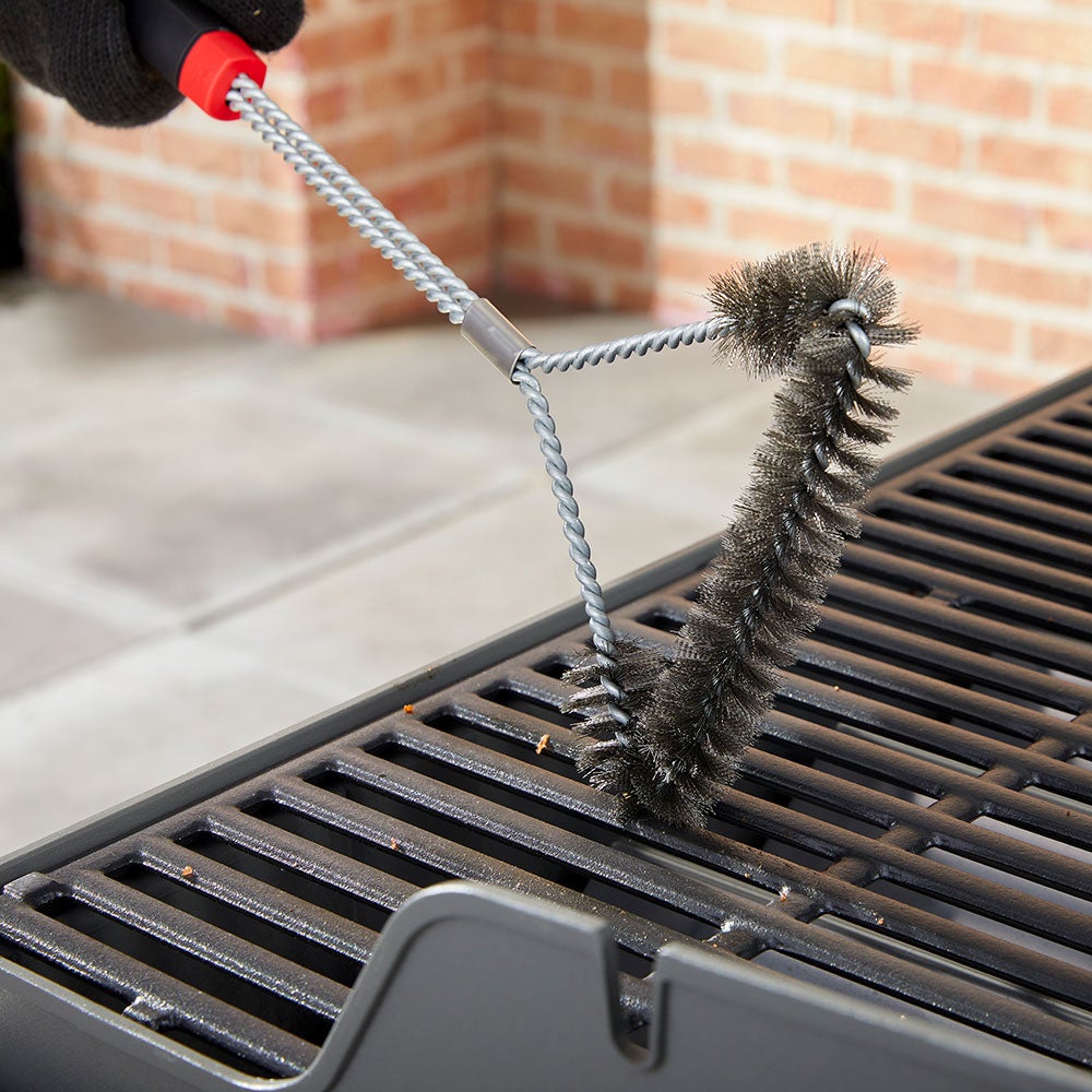 Three-sided grill brush 46 cm