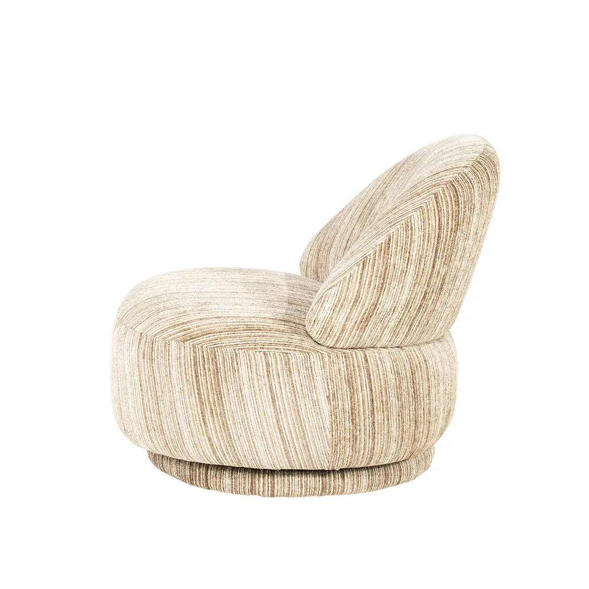 Swivel Lounge Chair FineLine Brown
